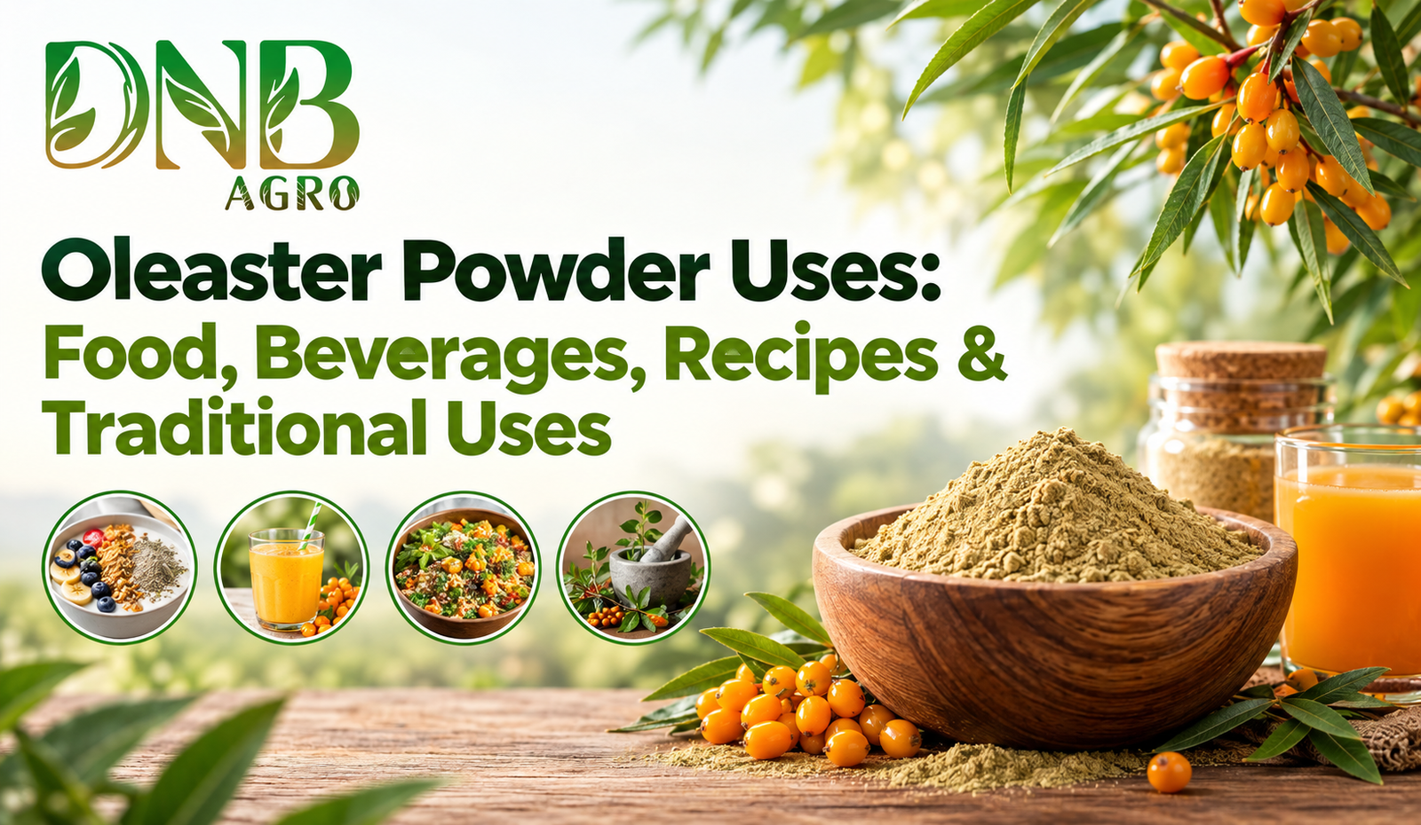 Oleaster Powder Uses: Food, Beverages, Recipes & Traditional Uses